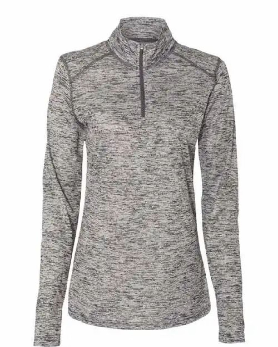 Sweatshirts & Fleece * Badger Women'S Tonal Blend Quarter-Zip Pullover