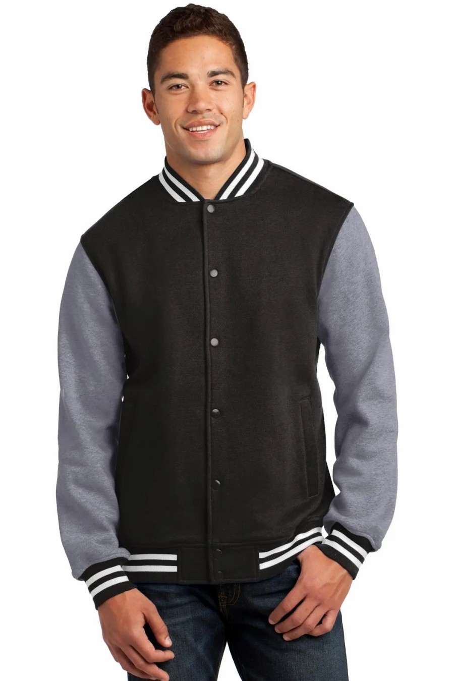 Jackets & Vests * Sport-Tek Women'S Fleece Letterman Jacket