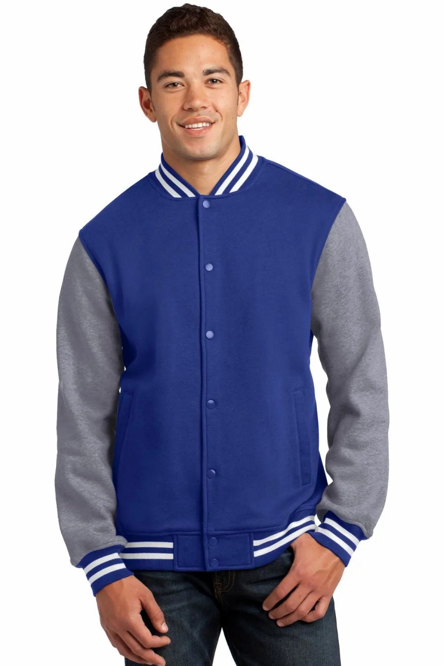 Jackets & Vests * Sport-Tek Women'S Fleece Letterman Jacket