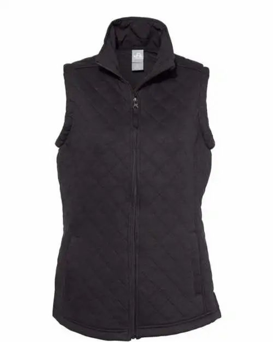 Jackets & Vests * J. America Womena S Quilted Full-Zip Vest