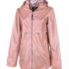 Jackets & Vests * Charles River Women'S N.E. Rain Jacket Print Lining Rose Gold/Plaid