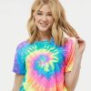 Shirts & Tops * Colortone Women'S Tie-Dyed Crop T-Shirt