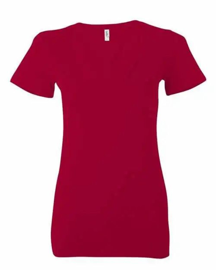 Shirts & Tops * Bella + Canvas Women'S Jersey Deep V-Neck Tee