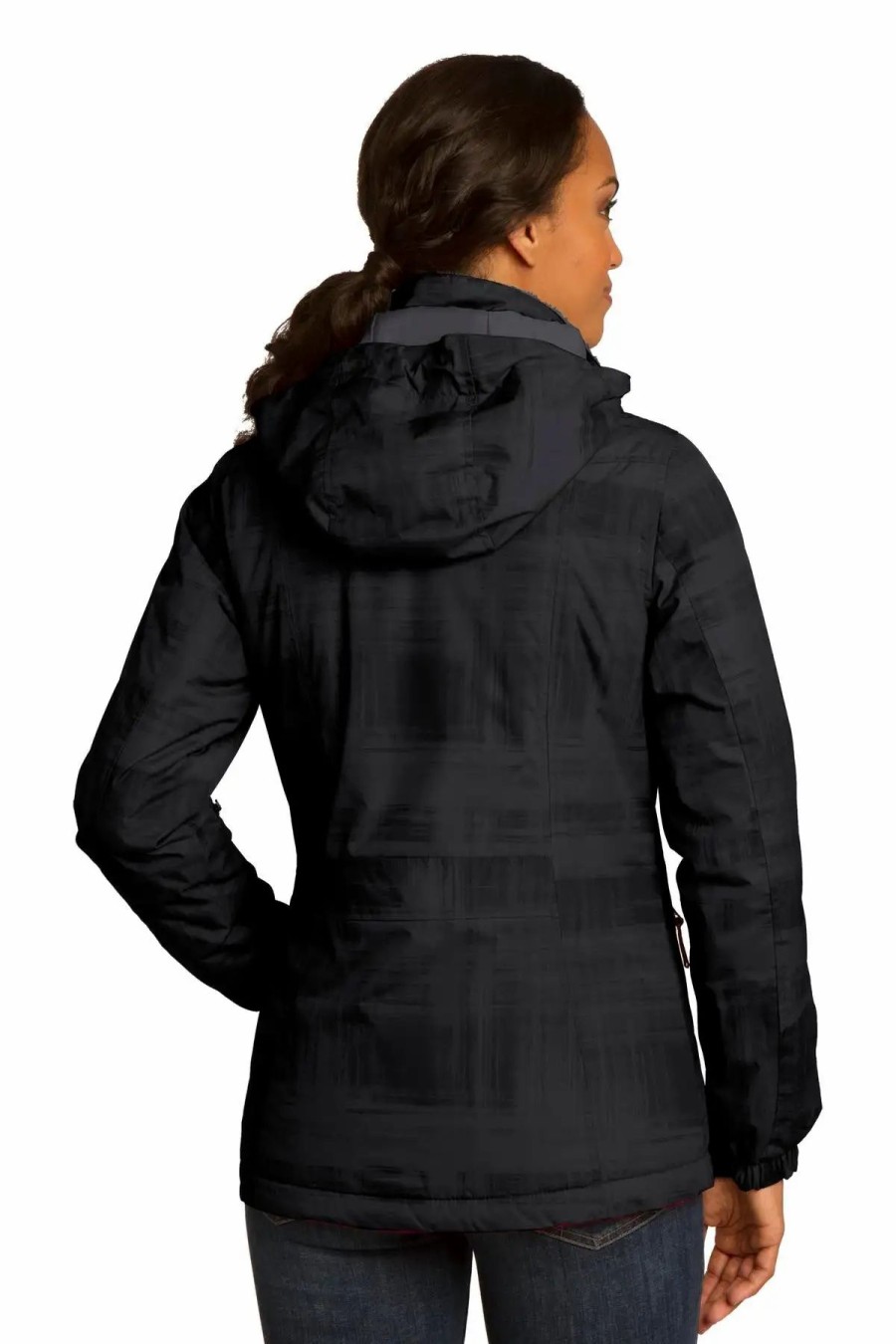 Jackets & Vests * Port Authority Ladies Brushstroke Print Insulated Jacket. L320 Black