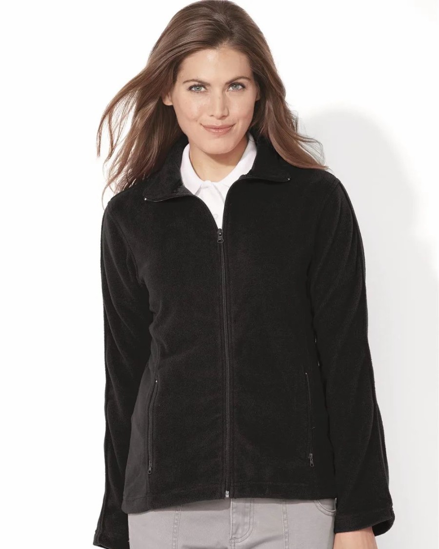 Jackets & Vests * Sierra Pacific Women'S Microfleece Full-Zip Jacket Onyx Black