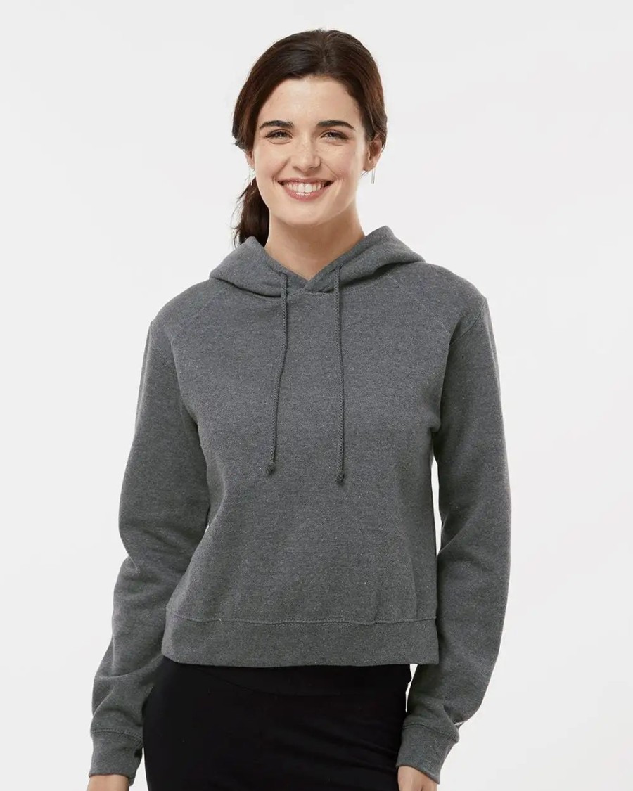 Sweatshirts & Fleece * Badger Women'S Crop Hooded Sweatshirt