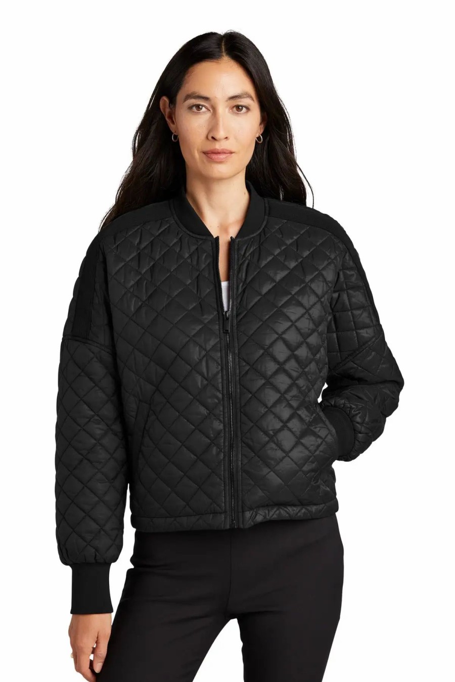 Jackets & Vests * Mercer+Mettle Women'S Boxy Quilted Jacket Mm7201 Deep Black