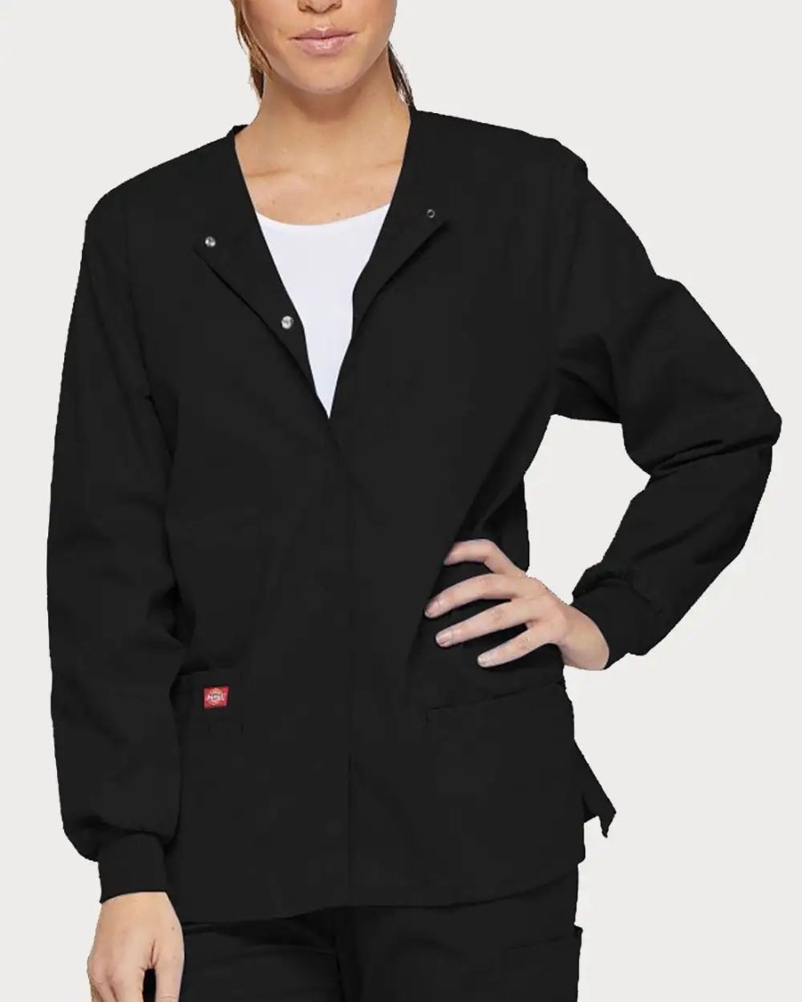 Jackets & Vests * Dickies Medical Women'S Round Neck Jacket