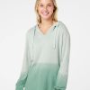 Sweatshirts & Fleece * Mv Sport Women'S French Terry Ombr Hooded Sweatshirt