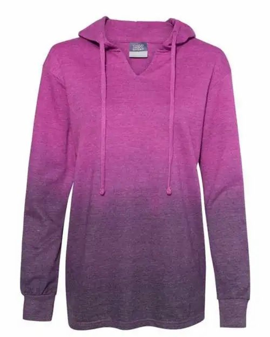 Sweatshirts & Fleece * Mv Sport Women'S French Terry Ombr Hooded Sweatshirt