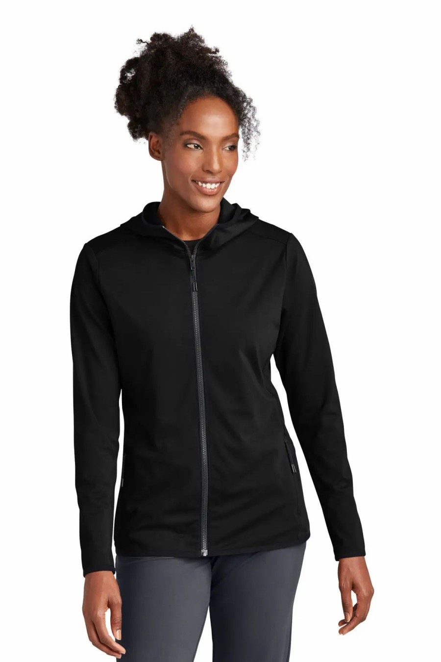 Jackets & Vests * Sport-Tek Women'S Circuit Hooded Full-Zip. Lst870 Graphite