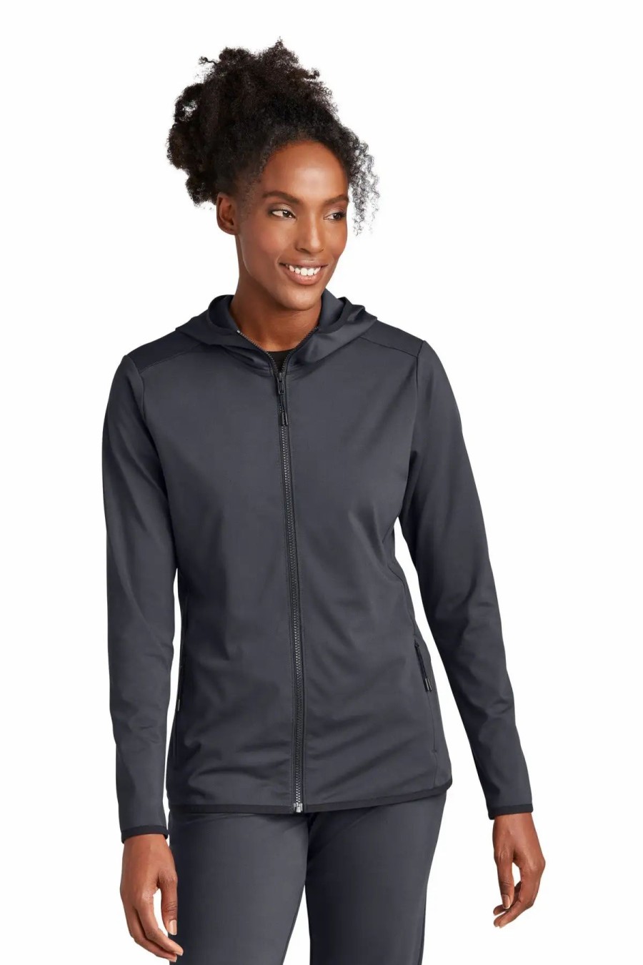 Jackets & Vests * Sport-Tek Women'S Circuit Hooded Full-Zip. Lst870 Graphite