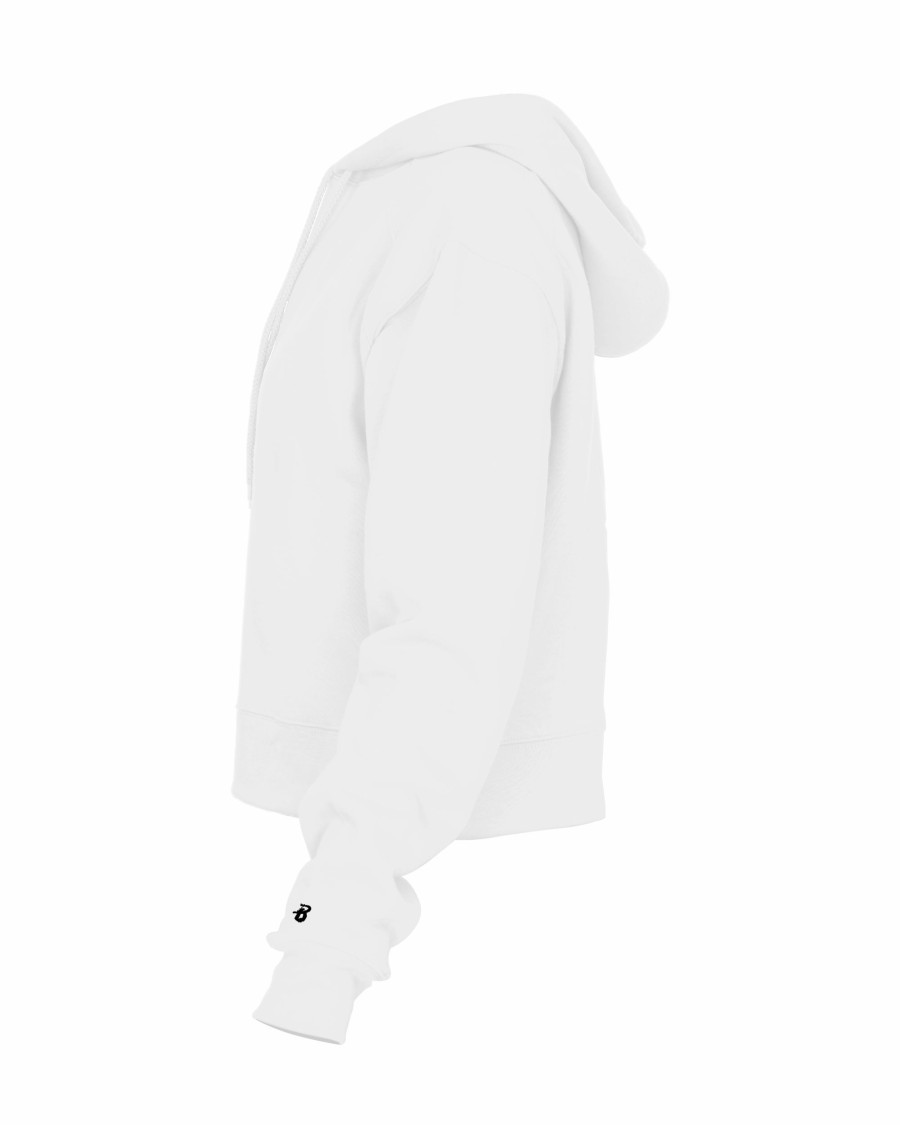 Sweatshirts & Fleece * Badger Women'S Athletic Fleece Crop Hood White