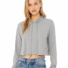 Sweatshirts & Fleece * Bella + Canvas Women'S Triblend Crop Long Sleeve Hoodie