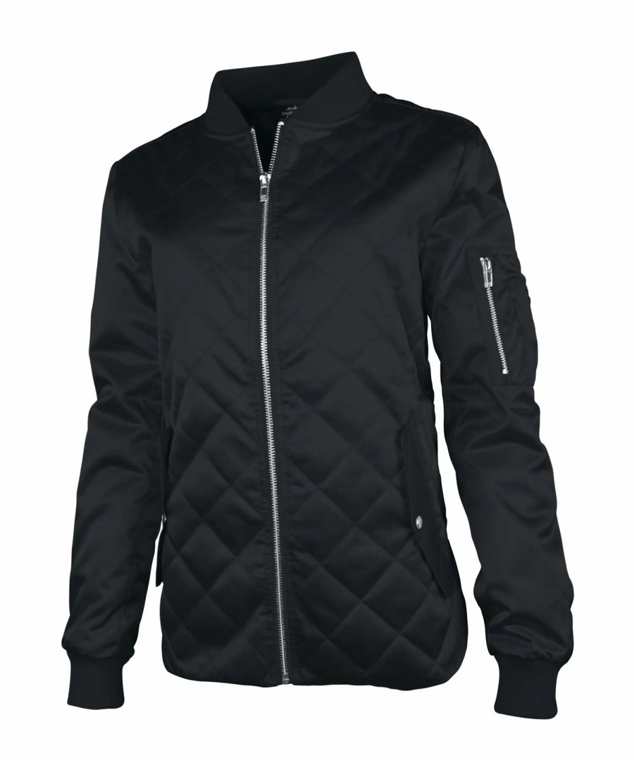 Jackets & Vests * Charles River Women'S Quilted Boston Flight Jacket