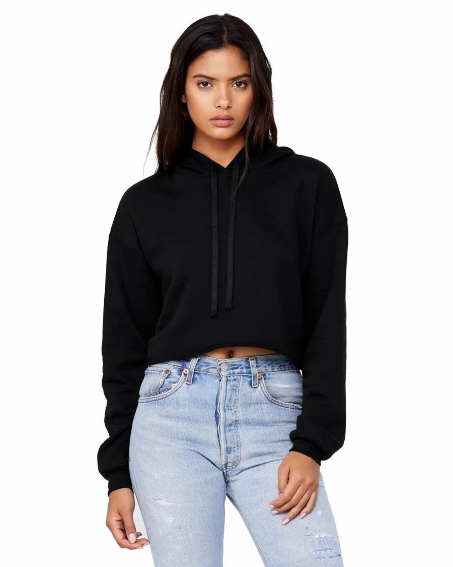 Sweatshirts & Fleece * Bella + Canvas Women'S Crop Fleece Hoodie