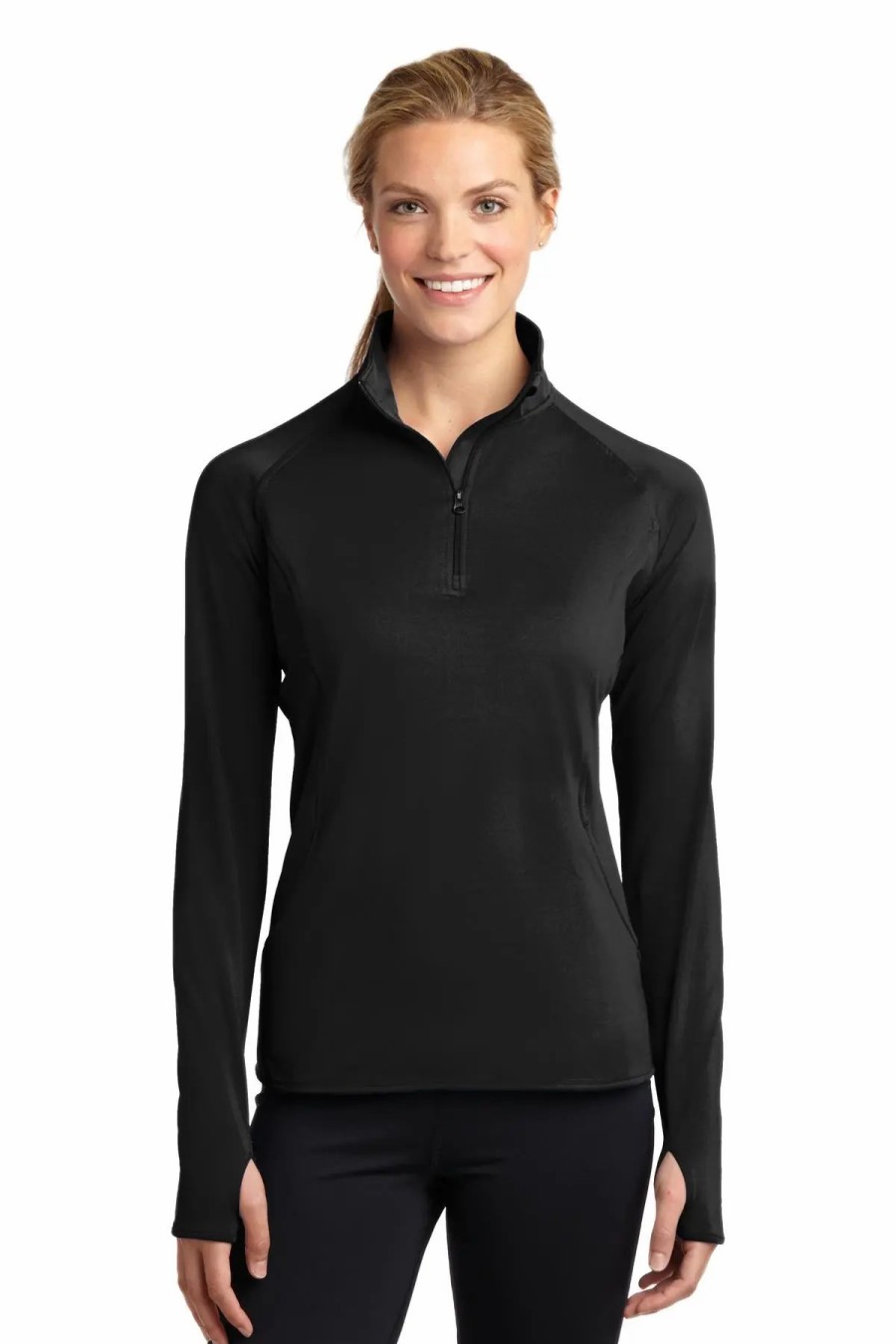 Sweatshirts & Fleece * Sport-Tek Women'S Sport-Wick Stretch 1/2-Zip Pullover