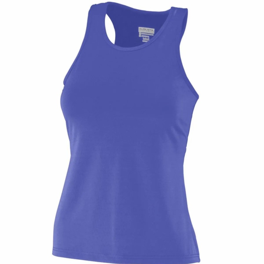 Shirts & Tops * Augusta Women'S Poly/Spandex Solid Racerback Tank