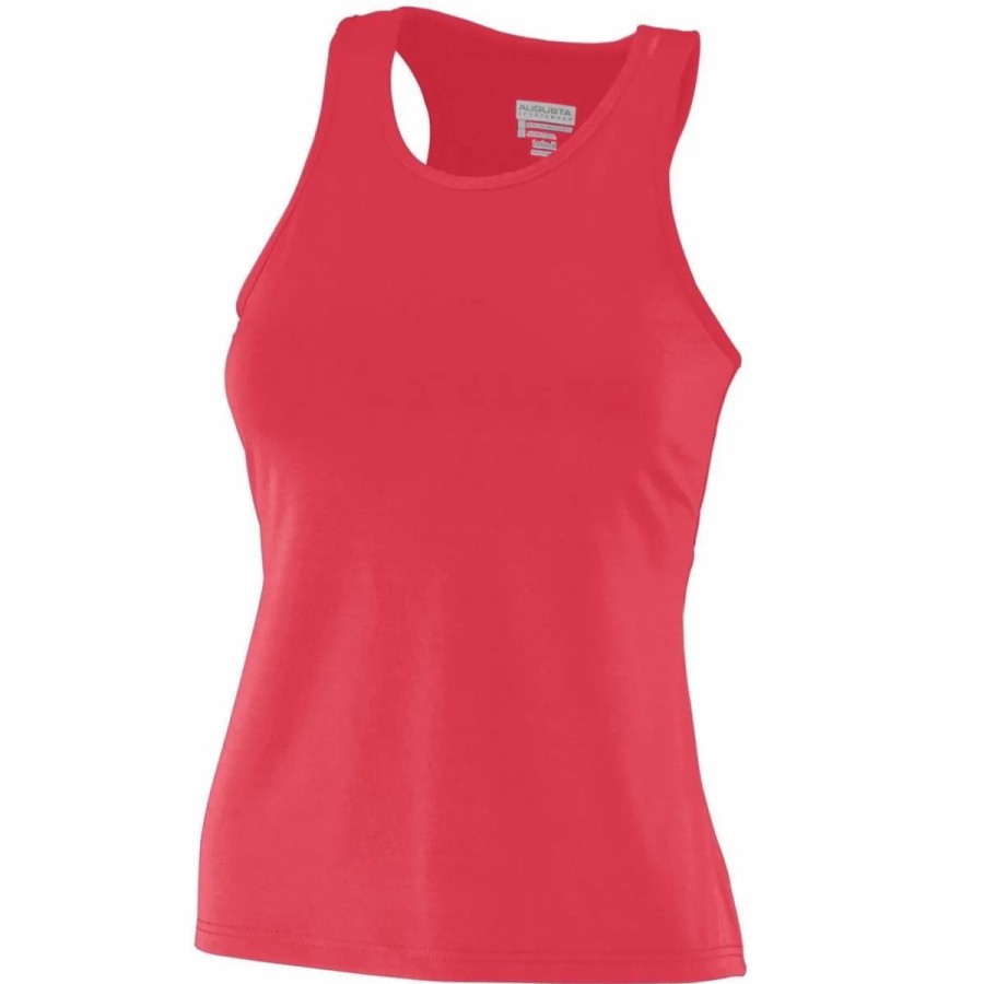 Shirts & Tops * Augusta Women'S Poly/Spandex Solid Racerback Tank