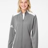 Jackets & Vests * Adidas Women'S Textured Mixed Media Full-Zip Jacket