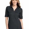 Shirts & Tops * Port Authority Ladies Oxford Pique Double Pocket Polo. L557