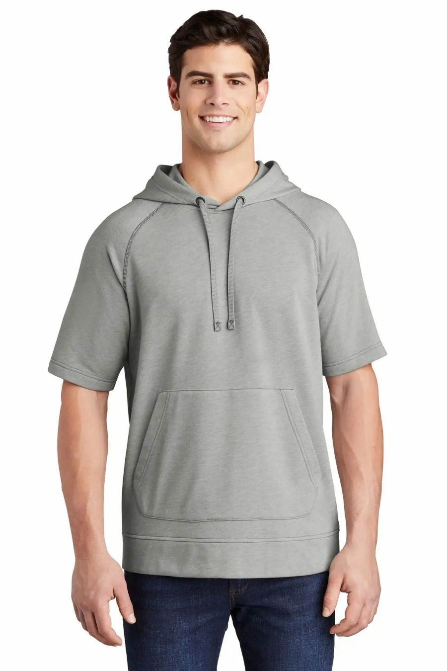 Sweatshirts & Fleece * Sport-Tek Men'S Posicharge Tri-Blend Wicking Fleece Short Sleeve Hooded Pullover St297