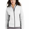 Jackets & Vests * Port Authority Ladies Two-Tone Soft Shell Jacket. L794 White/ Graphite