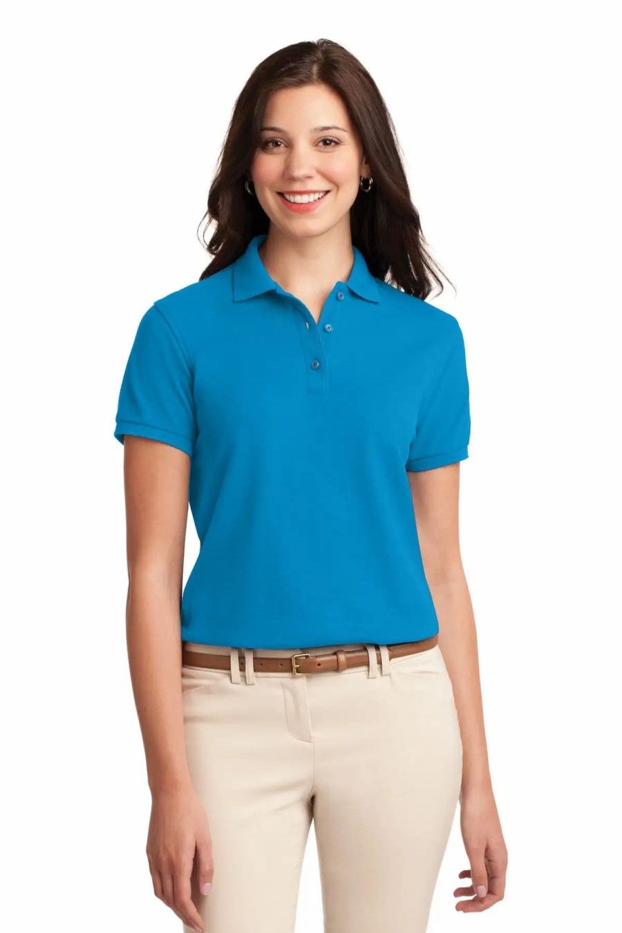 Shirts & Tops * Port Authority Women'S Silk Touch Polo. L500 3 Of 4