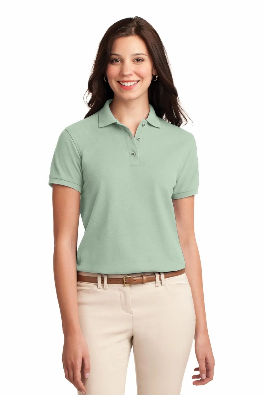 Shirts & Tops * Port Authority Women'S Silk Touch Polo. L500 3 Of 4