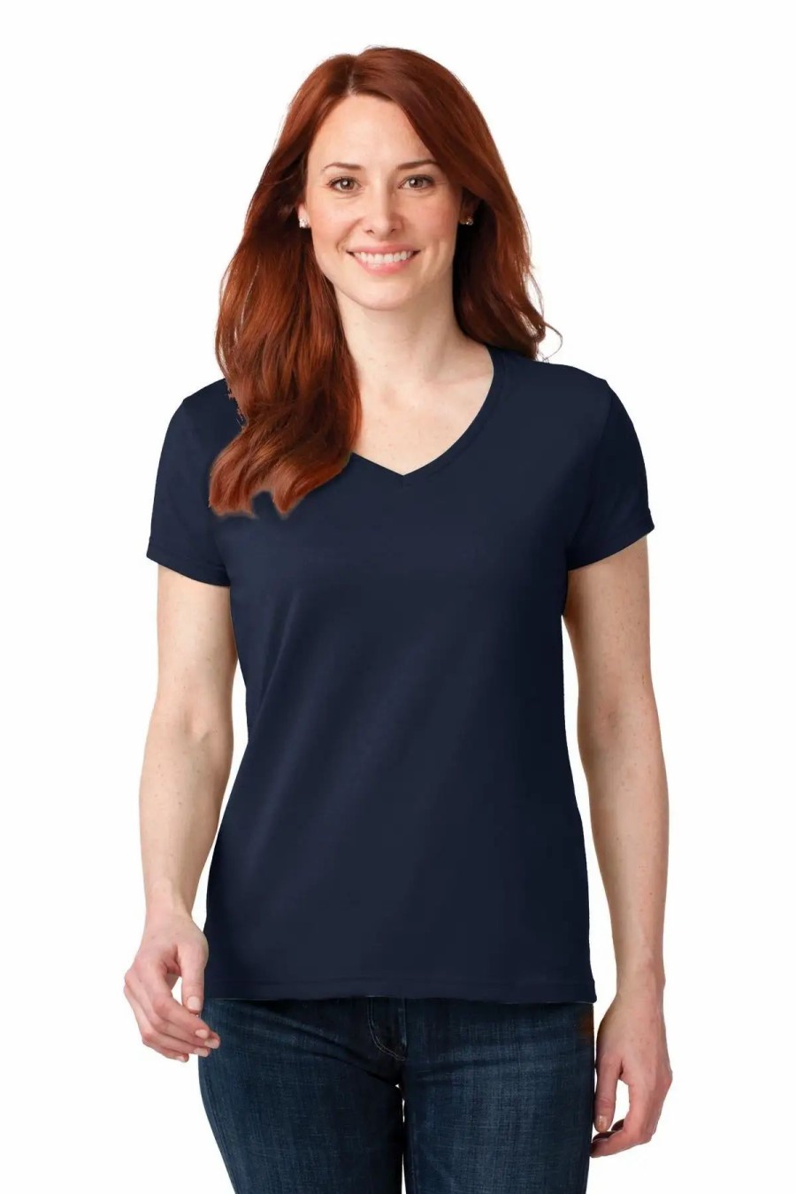 Shirts & Tops * Anvil Ladies 100% Combed Ring Spun Cotton V-Neck T-Shirt. 88Vl