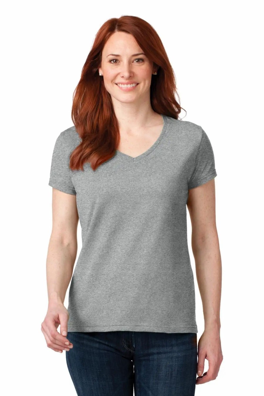 Shirts & Tops * Anvil Ladies 100% Combed Ring Spun Cotton V-Neck T-Shirt. 88Vl