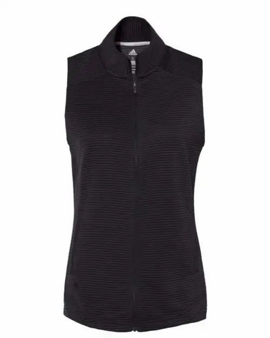 Jackets & Vests * Adidas Women'S Textured Full-Zip Vest