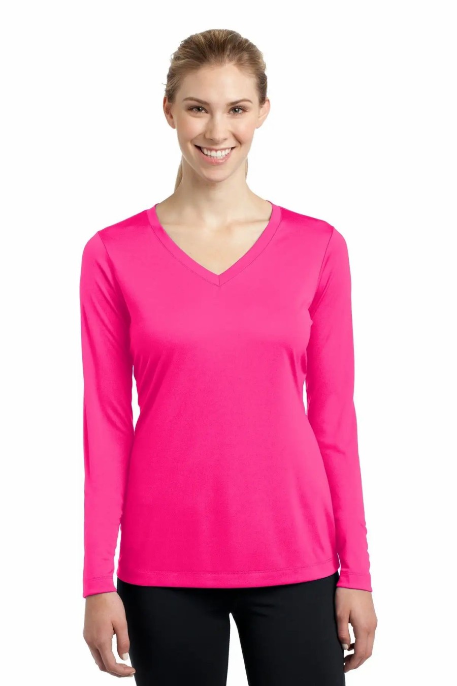 Shirts & Tops * Sport-Tek Ladies Long Sleeve Posicharge Competitor V-Neck Tee. Lst353Ls 1Of2