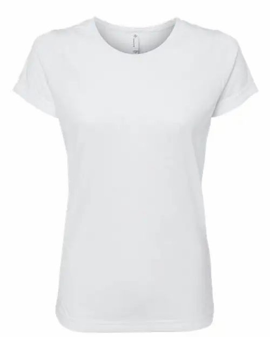 Shirts & Tops * Sublivie Women'S Polyester Sublimation Tee White