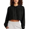 Sweatshirts & Fleece * Champion Women'S Reverse Weave Cropped Cut-Off Hooded Sweatshirt Rw01W