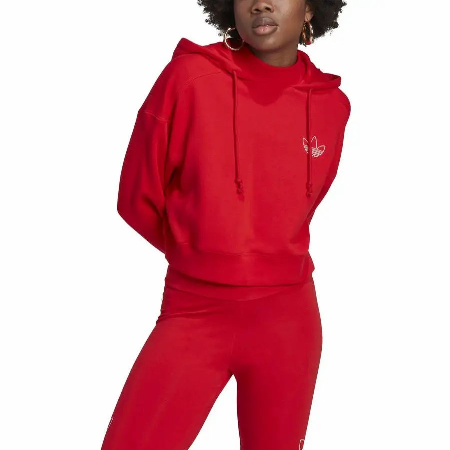 Sweatshirts & Fleece * Adidas Women'S Original Hoodie Vivid Red