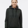 Sweatshirts & Fleece * J. America Women'S Glitter French Terry Hooded Sweatshirt Black/ Silver