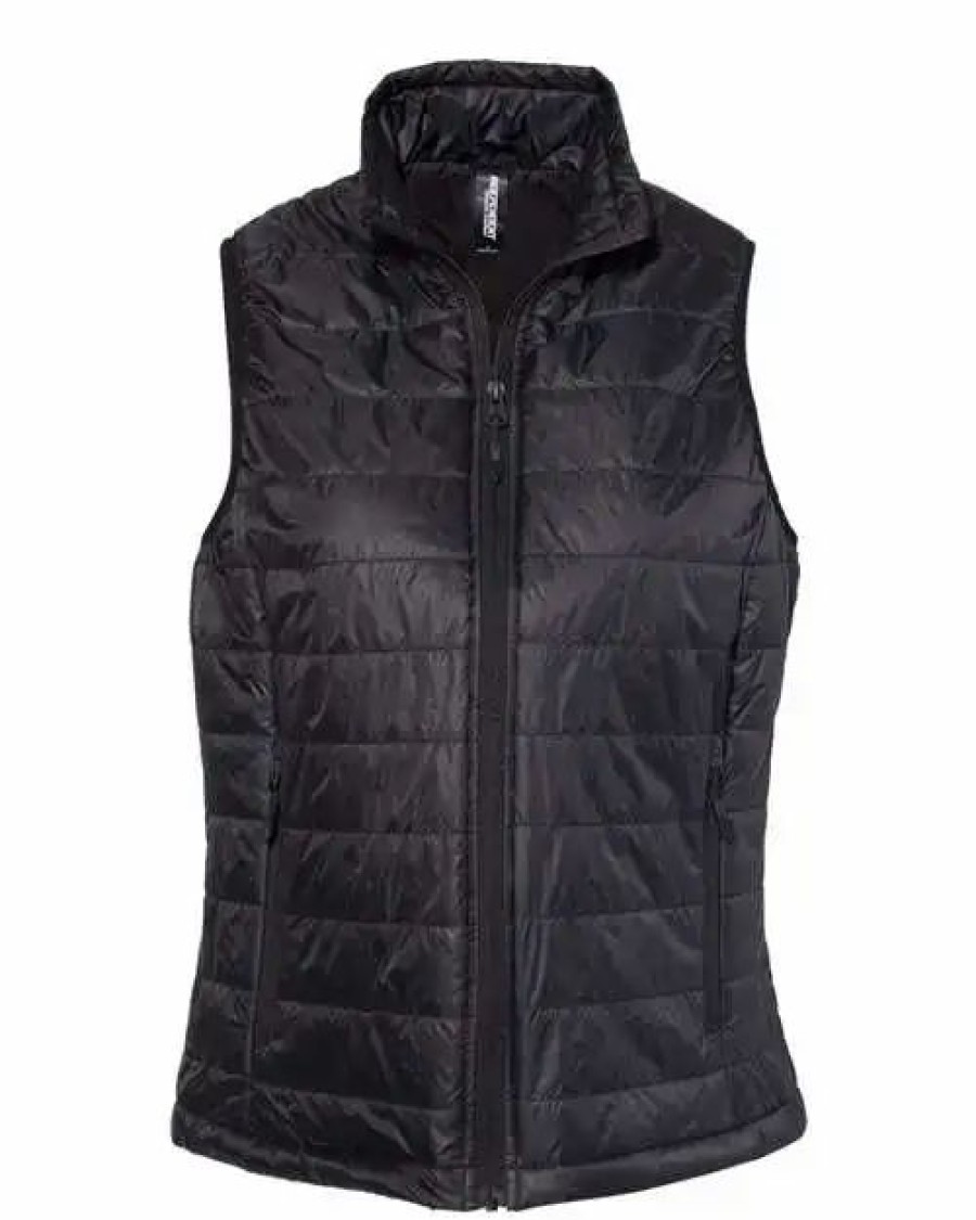 Jackets & Vests * Independent Trading Co. Women'S Puffer Vest Black