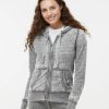 Sweatshirts & Fleece * J. America Women'S Zen Fleece Full-Zip Hooded Sweatshirt