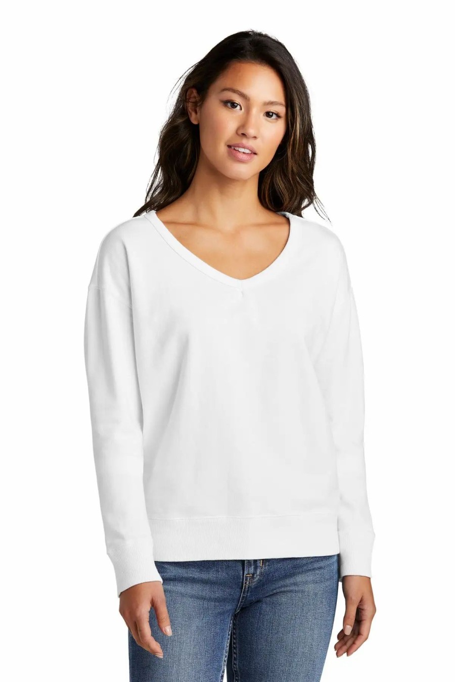 Sweatshirts & Fleece * Port & Company Ladies Beach Wash Garment-Dyed V-Neck Sweatshirt