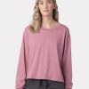 Shirts & Tops * Alternative Women'Scotton Jersey Long Sleeve Crop Tee