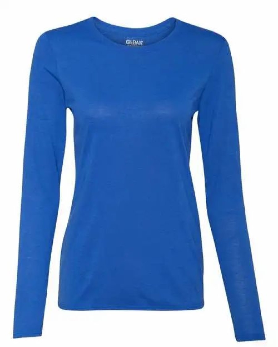 Shirts & Tops * Gildan Women'S Gildan Performance Long Sleeve T-Shirt