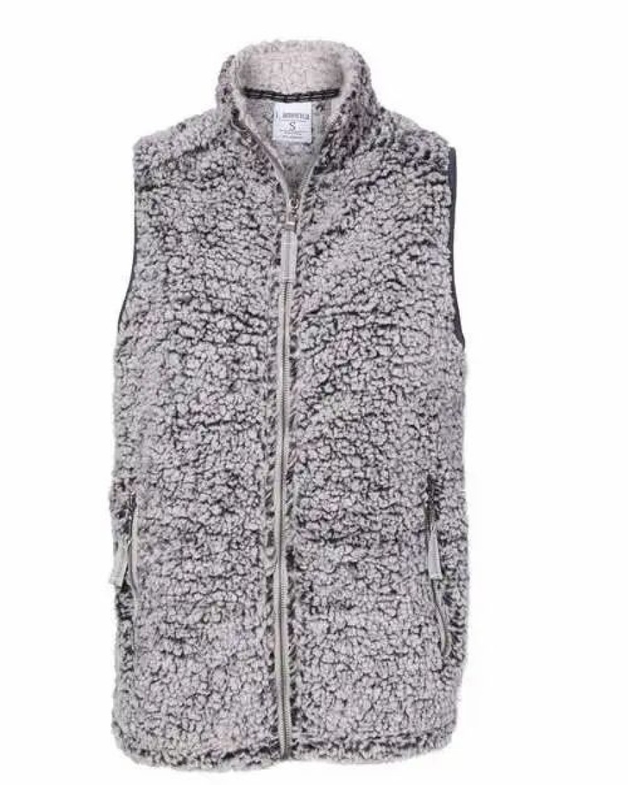 Jackets & Vests * J. America Womena S Epic Sherpa Full-Zip Vest