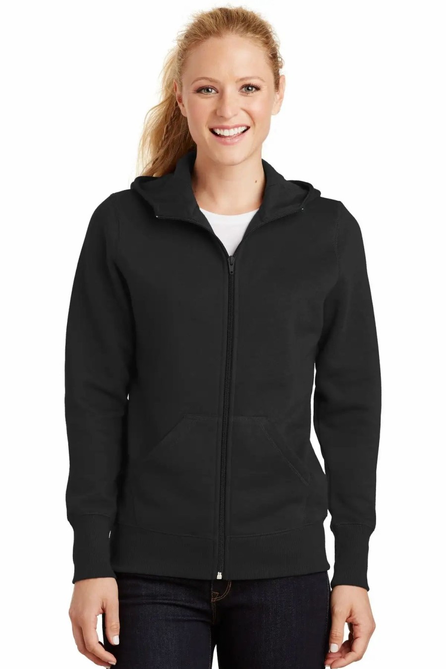 Jackets & Vests * Sport-Tek Women'S Full-Zip Hooded Fleece Jacket