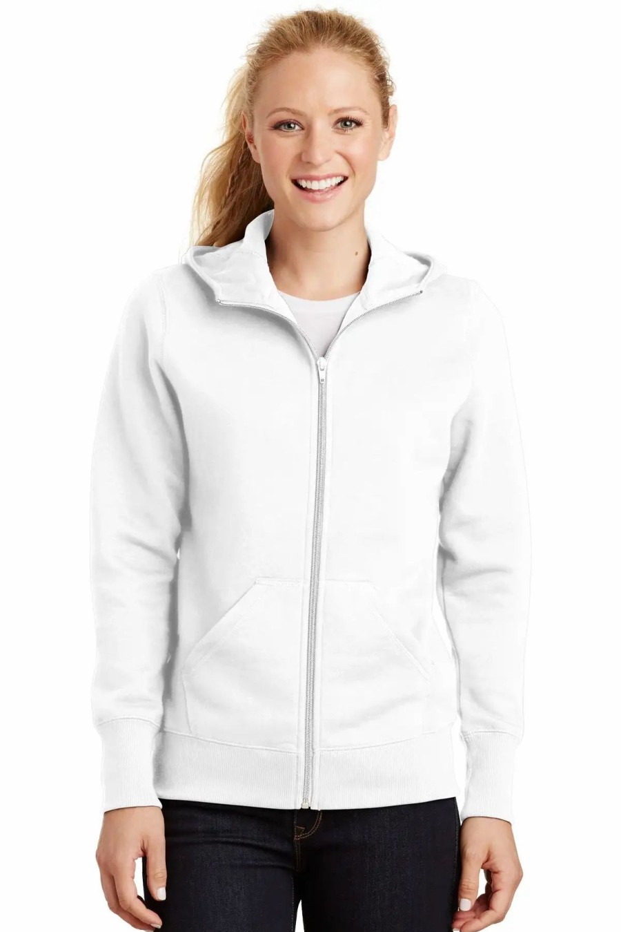 Jackets & Vests * Sport-Tek Women'S Full-Zip Hooded Fleece Jacket