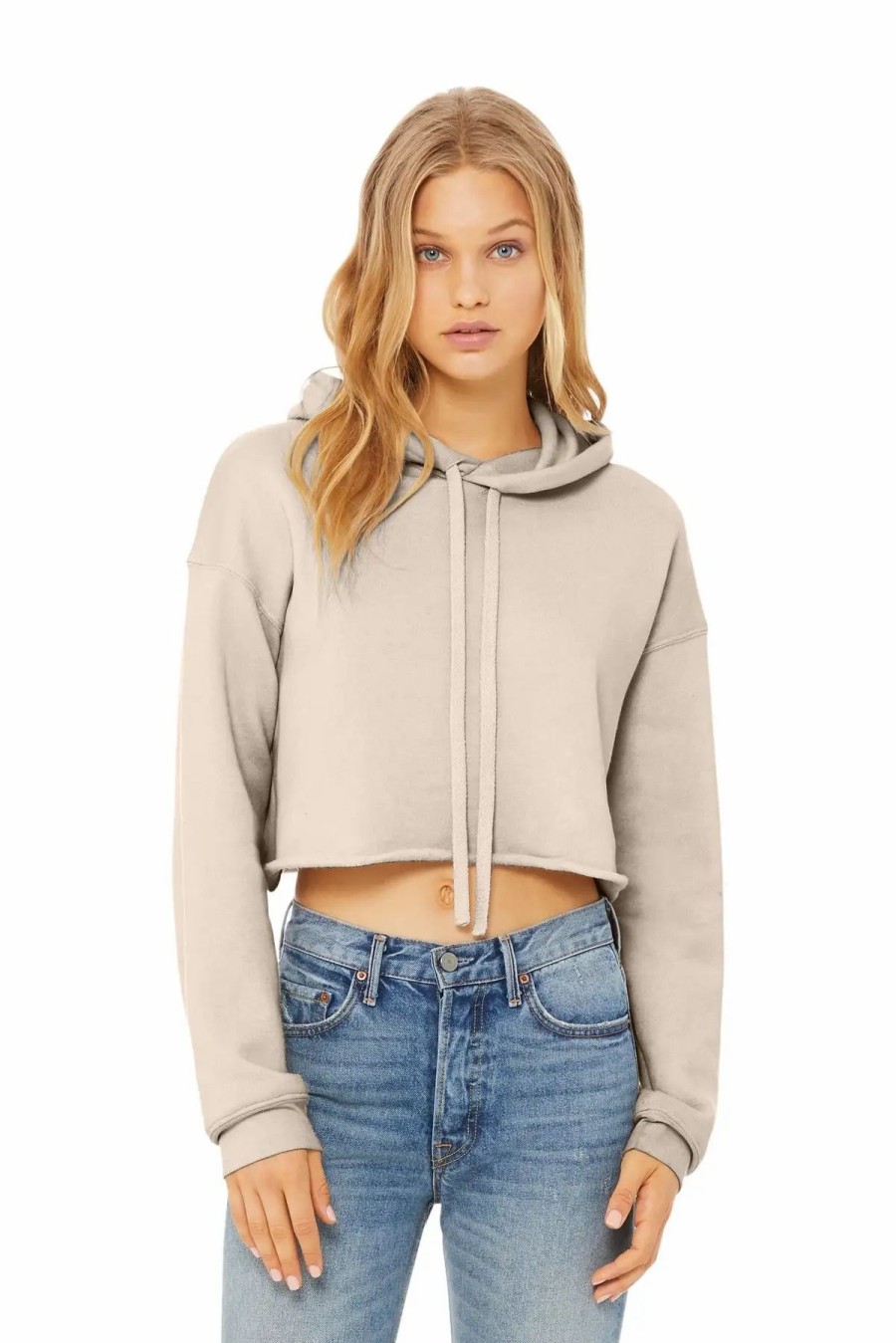 Sweatshirts & Fleece * Bella + Canvas Bella+Canvas Women'S Sponge Fleece Cropped Fleece Hoodie