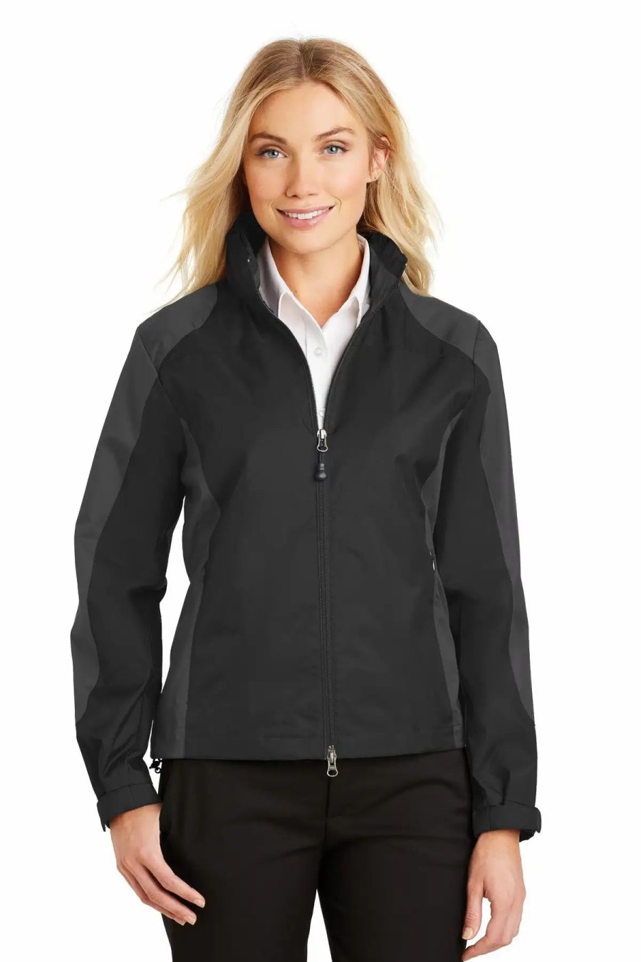 Jackets & Vests * Port Authority Ladies Endeavor Jacket. L768 Black/Gunmetal