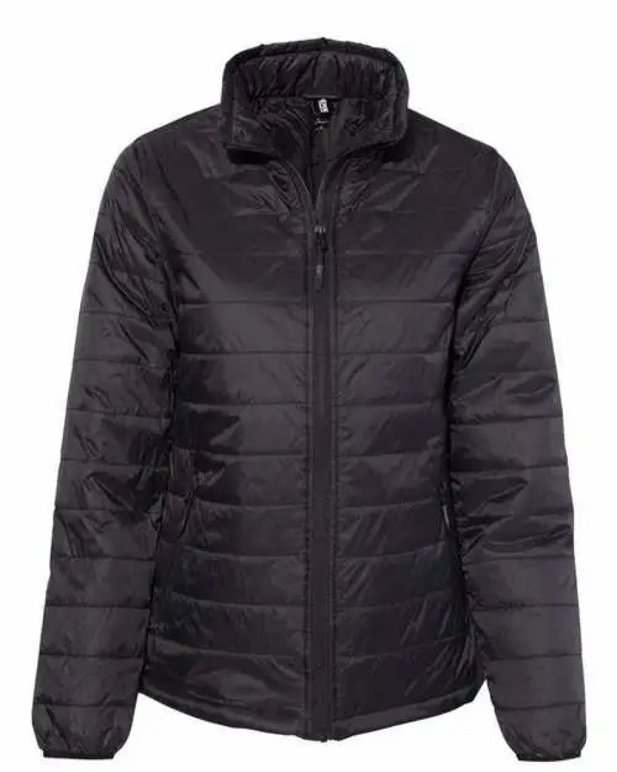 Jackets & Vests * Independent Trading Co. Women'S Puffer Jacket Black