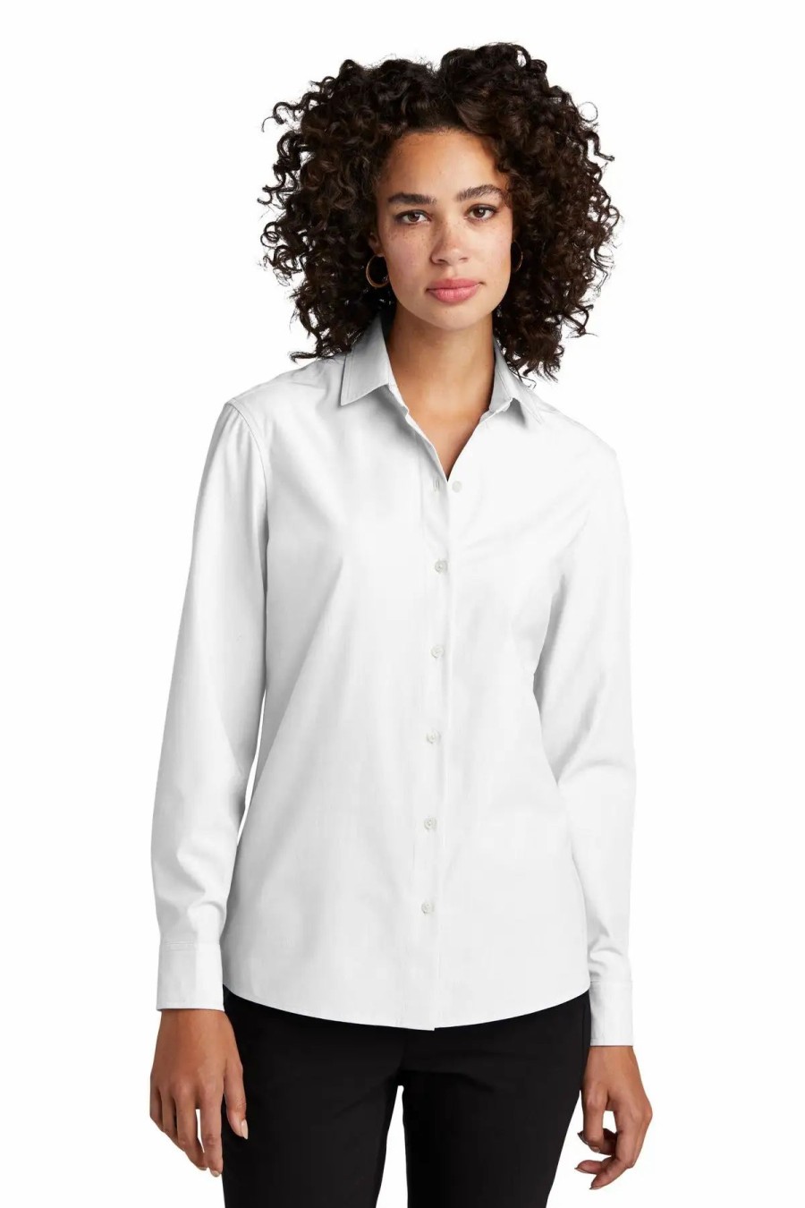 Shirts & Tops * Mercer+Mettle Women'S Long Sleeve Stretch Woven Shirt Mm2001