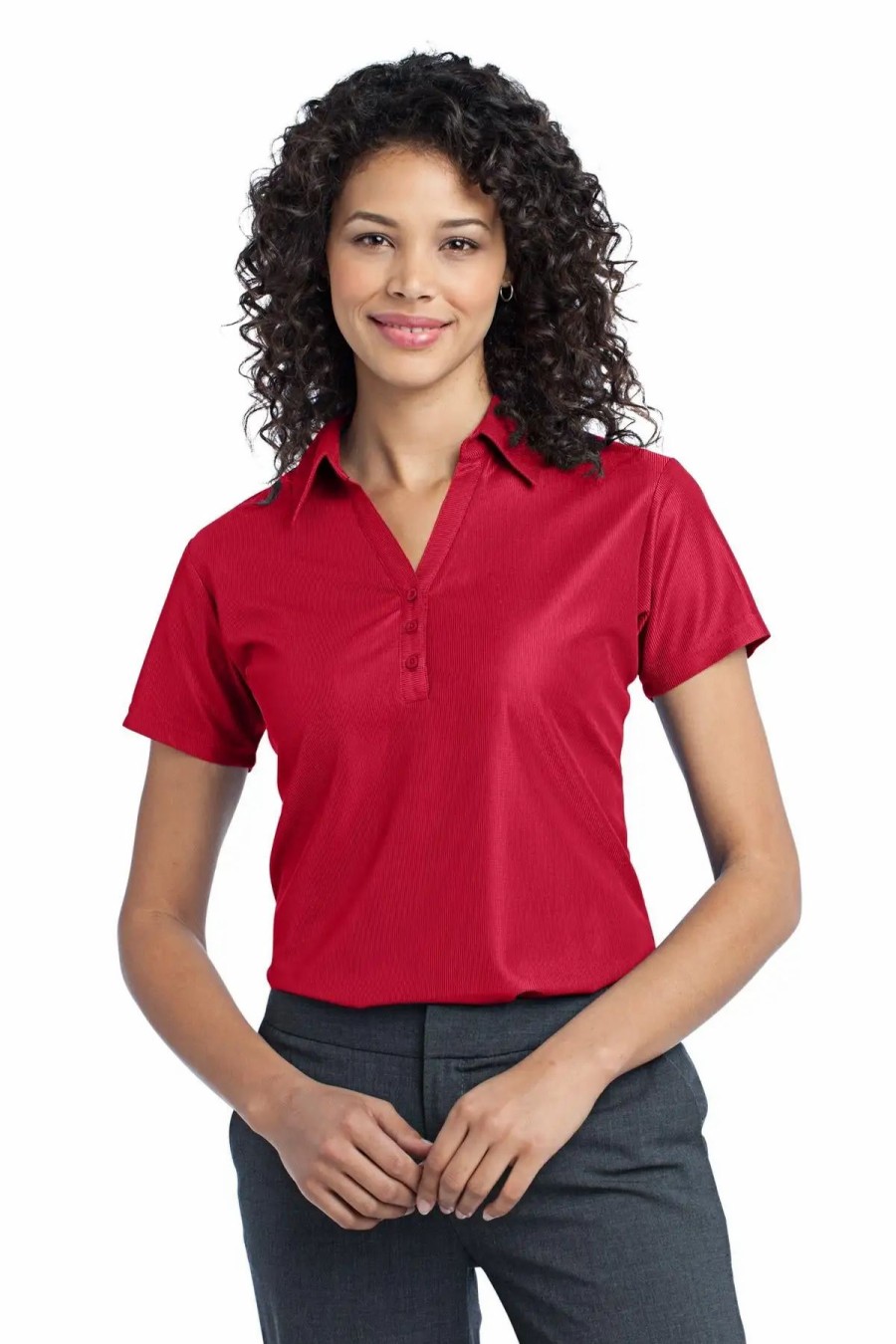 Shirts & Tops * Port Authority Ladies Vertical Pique Polo. L512